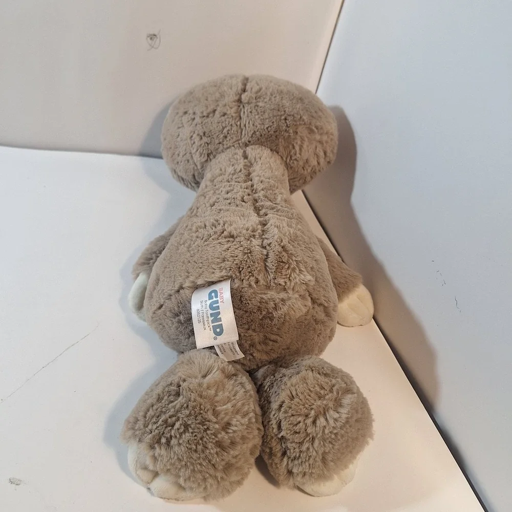 Baby Gund Toothpick Gray Sloth Plush Stuffed BeanBag Lovey Toy 16